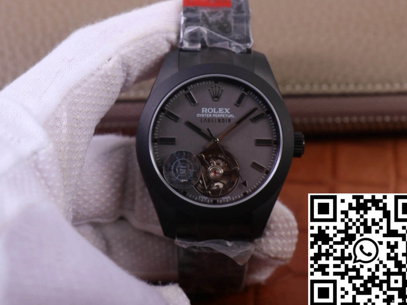 Label watch Noir Replica case LNT01HS-001 Base Rolex Design 116400 Black Milgauss Factory JB 0514